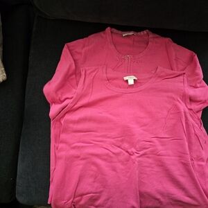 CJ Banks Fuchsia Top